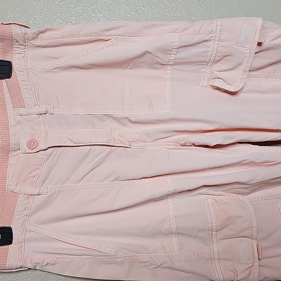 American Eagle Dreamy Drape Stretch Cargo Super High Waist Baggy Pants 6 Peach - Picture 3 of 10